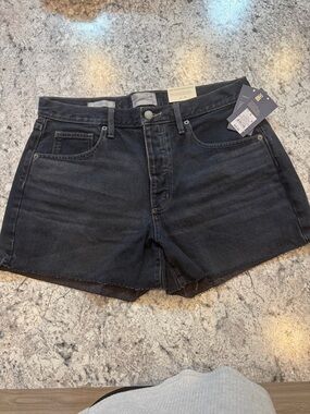 Universal Thread Black Denim High-Rise Cutoff Shorts